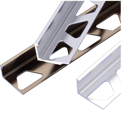 Kwadratowa krawędź aluminiowa listwa wykończeniowa biała płytka łazienkowa metalowa listwa narożna