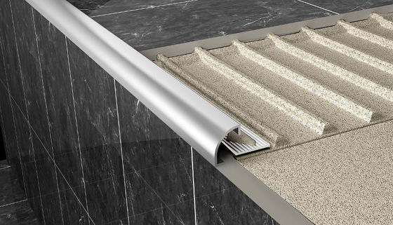 Aluminiowe profile wytłaczane z płytkami wykończeniowymi Listwy wykończeniowe ceramiczne dekoracyjne wykończenie krawędzi płytek