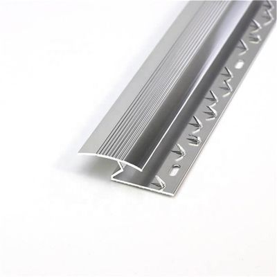 Srebrna aluminiowa sekcja Z Aluminiowa wykładzina dywanowa 15 mm Krawędź wykładziny dywanowej