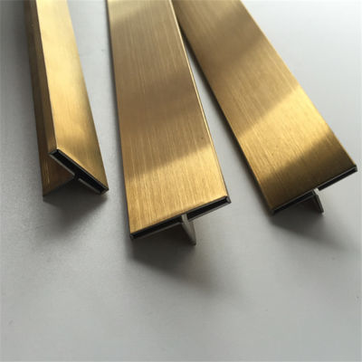 T Stal nierdzewna Złoto Srebro Aluminiowa listwa wykończeniowa 8mm 10mm
