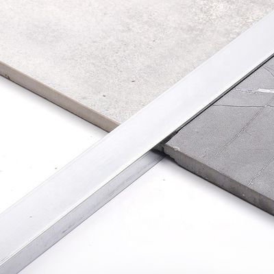 6mm srebrna sklejka podłogowa z aluminium Aluminiowa listwa przejściowa ze stali nierdzewnej w kształcie litery U