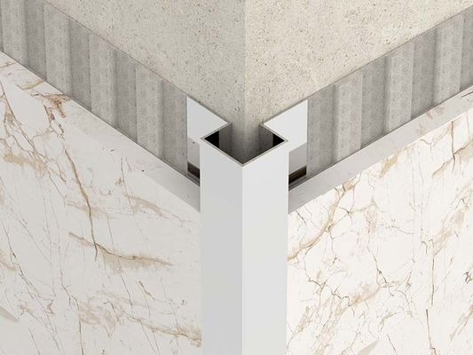 Bright Gold 2.5m Stainless Steel Quadrant Tile Trim Outside Angle