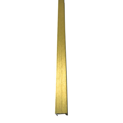 Extrusion Profile Brushed Brass Tile Trim 12mm Wall Transition U Shape