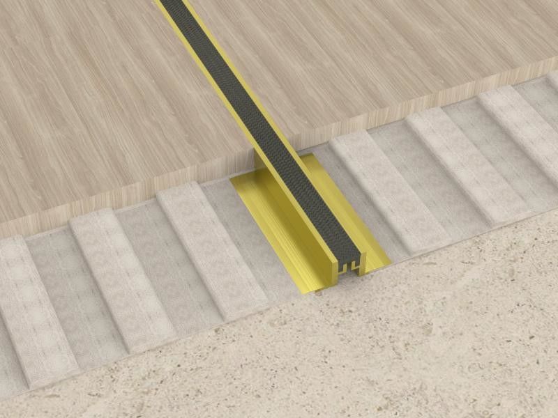 2,5 cm Aluminiowa złączka do ruchu w domu Dekoracyjny profil podłogowy z metalową krawędzią