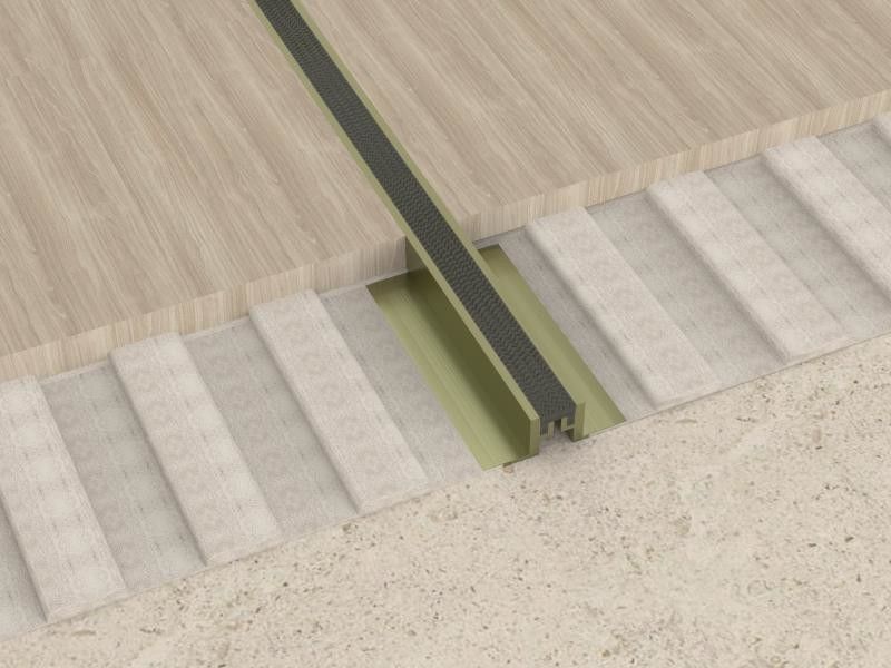 2,5 cm Aluminiowa złączka do ruchu w domu Dekoracyjny profil podłogowy z metalową krawędzią