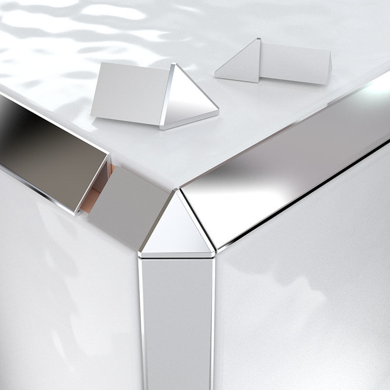 Aluminiowa płytka wykończeniowa trójkątna narożna aluminiowa kwadratowa krawędź płytki Wykończenie płytek ceramicznych