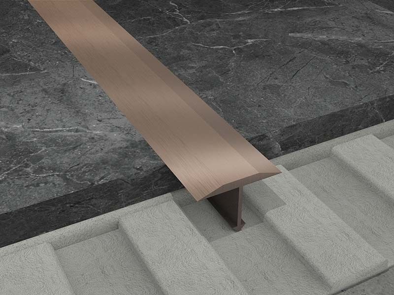Listwa wykończeniowa w kształcie litery T ze stali nierdzewnej o grubości 6 mm Finish