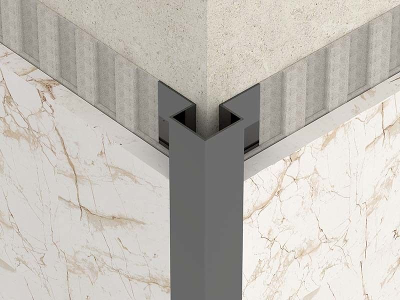 Bright Gold 2.5m Stainless Steel Quadrant Tile Trim Outside Angle