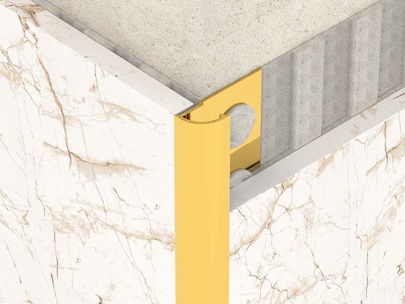 Okrągłe wykończenie z jasnego metalu 0,6 mm ze stali nierdzewnej do okrągłego kąta