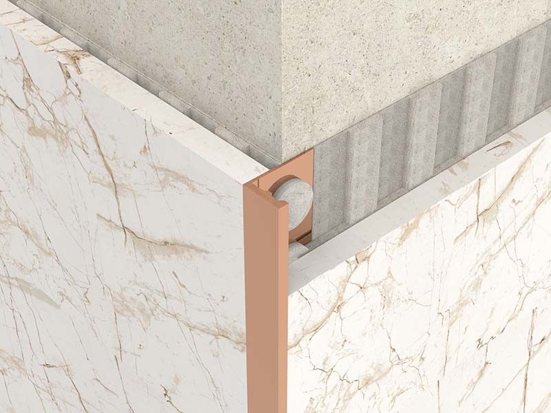 Bright 2.5m Stainless Steel Tile Trim Silver Metal Decorative Bullnose Border