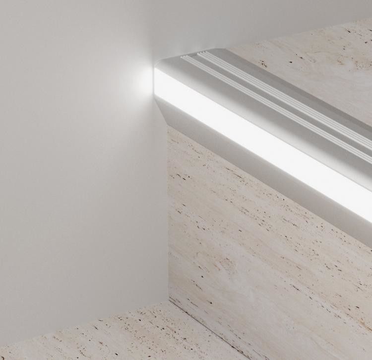 Antypoślizgowe aluminiowe profile schodowe LED