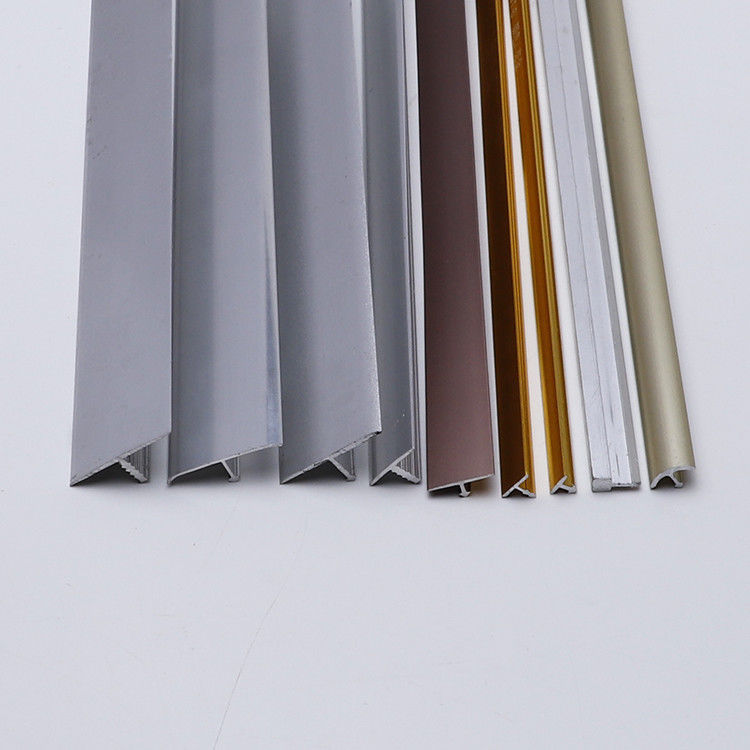 Aluminiowa anodowana złota aluminiowa kwadratowa krawędź wykończenia płytki w kształcie litery T T