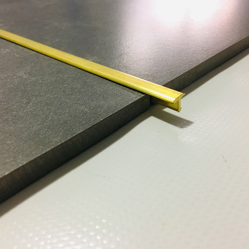 Mosiężna metalowa listwa przejściowa Mosiężna listwa wykończeniowa 10mm Lustro polerowane
