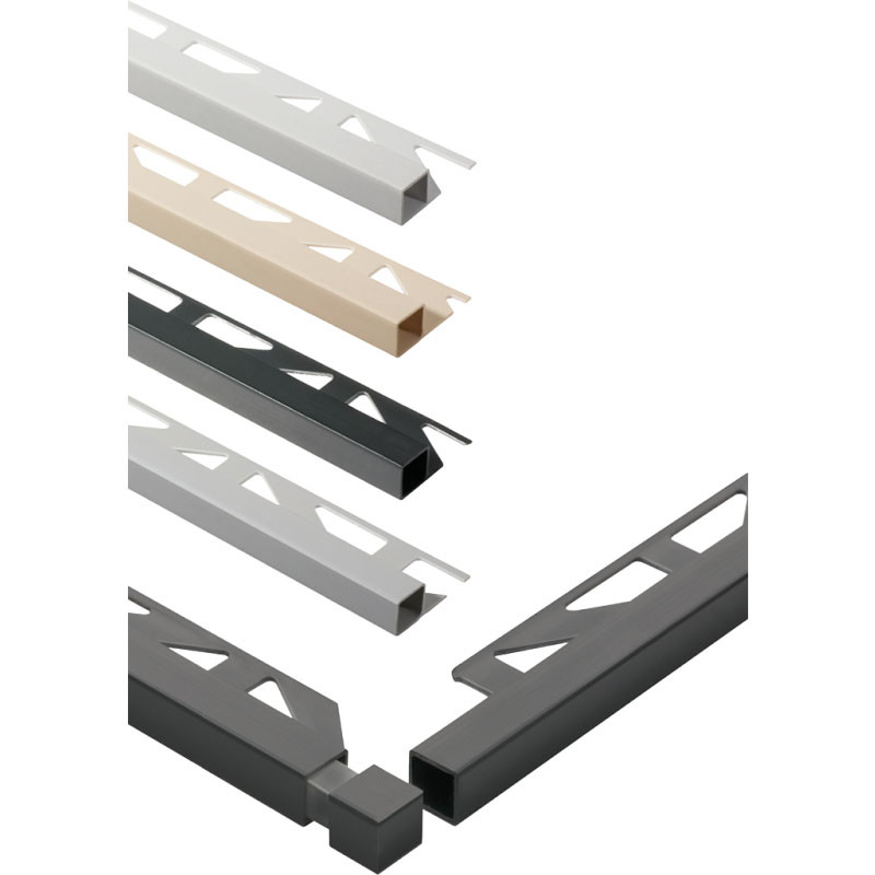 Aluminium Profile Square Edge Tile Trim For Bathroom Floor  Metal Corner Trim